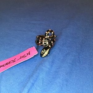 NWT Betsey Johnson Pink Rhinestone Snake ring serpent